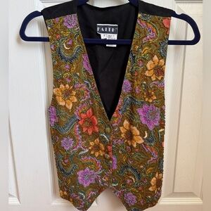 Vintage Floral Beaded Vest
